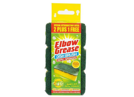 Elbow Elbow Grease Dish Brush Refill X 3 Eg124