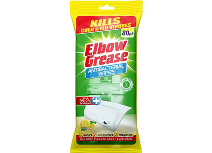 Elbow Anti-Bacterial Multi-Surface Wipes Lemon X 80 Eg185