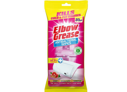 Elbow Anti-Bacterial Multi-Surface Wipes Pink Blush X 80 Eg180