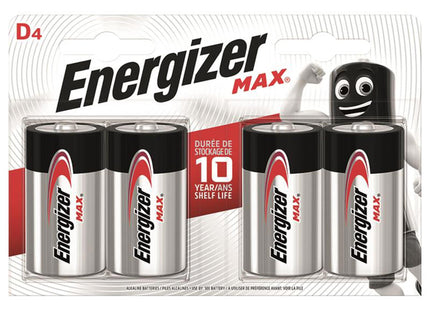 Energizer Max Alkaline Battery D X 4 S15276
