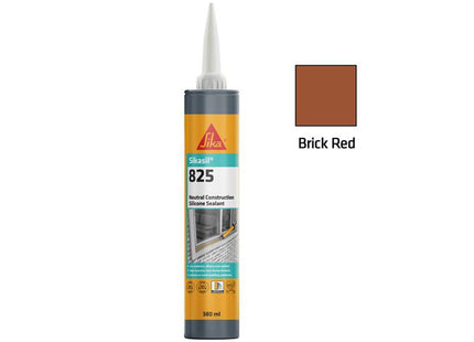 Everbuild Sika Sikasil-825 Silicone Sealant Brick Red 380Ml