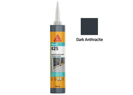 Everbuild Sika Sikasil-825 Silicone Sealant Dark Anthracite 380Ml