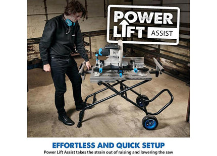 Evolution Mitre Chop Saw Wheeled Stand with Power Lift Assist - 133-0001