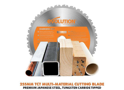 Evolution R255TBL+ Portable Jobsite Table Saw 1800W 240V - 119-0011