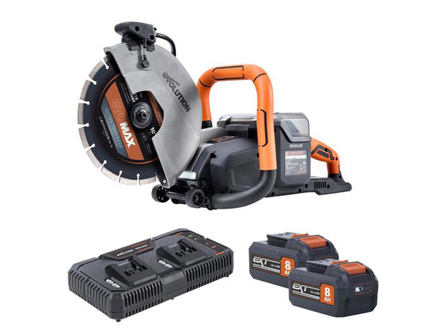 Evolution R260DCT-Li Cordless Disc Cutter 260mm 18V 2 x 8.0Ah Li-Ion - 109-0001A - Ideal for Professionals