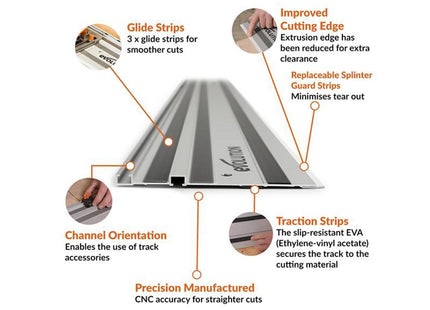 Evolution ST1400-G2 Universal Circular Saw Track Set 1.4M - 004-0011 - Perfect for Accurate Cuts