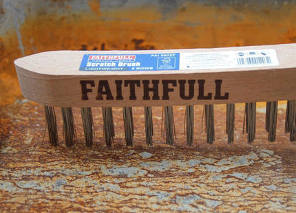 Faithfull Lightweight Scratch Brush, Two Row