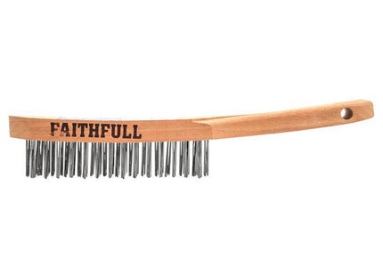 Faithfull Lightweight Scratch Brush, Three Row