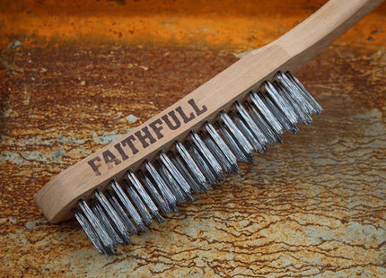 Faithfull Lightweight Scratch Brush, Three Row