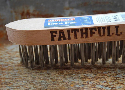 Faithfull Lightweight Scratch Brush, Four Row