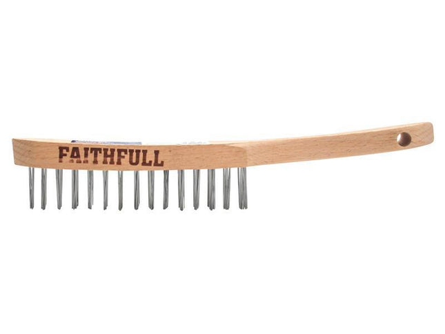 Faithfull Heavy-Duty Scratch Brush, Two Row