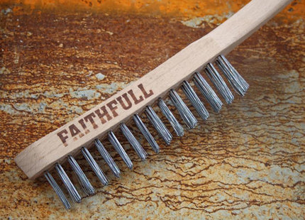 Faithfull Heavy-Duty Scratch Brush, Two Row