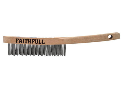 Faithfull Heavy-Duty Scratch Brush, Three Row