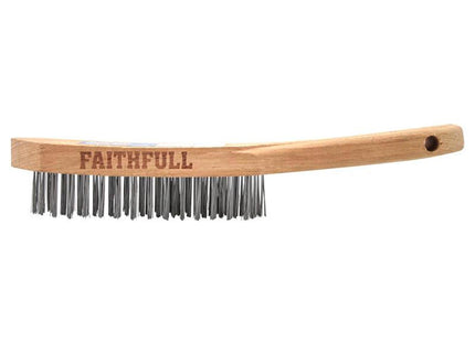 Faithfull Heavy-Duty Scratch Brush, Four Row