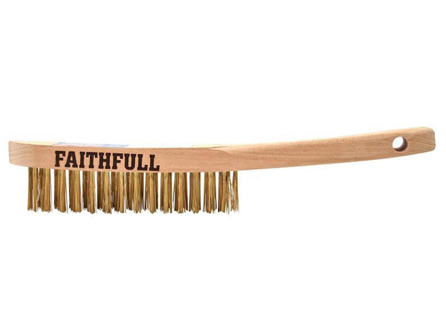 Faithfull Brass Scratch Brush, Three Row