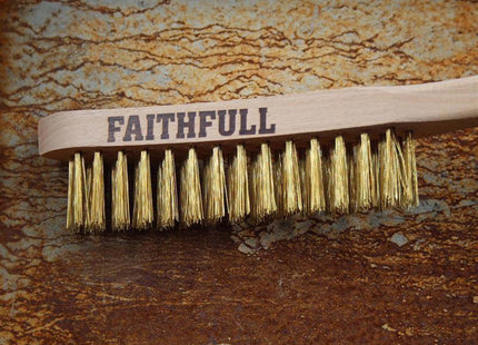 Faithfull Brass Scratch Brush, Three Row
