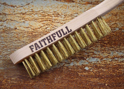 Faithfull Brass Scratch Brush, Three Row