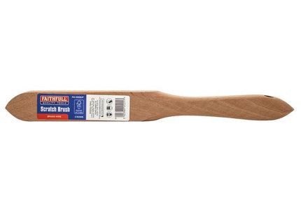 Faithfull Brass Scratch Brush, Three Row