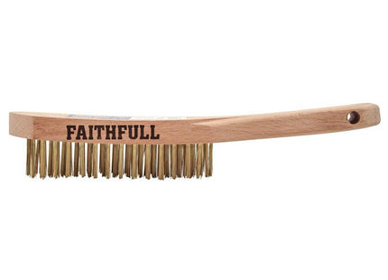 Faithfull Brass Scratch Brush, Four Row