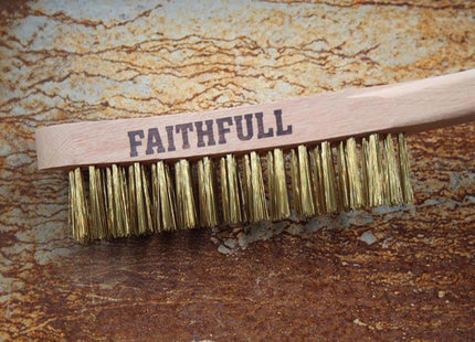 Faithfull Brass Scratch Brush, Four Row