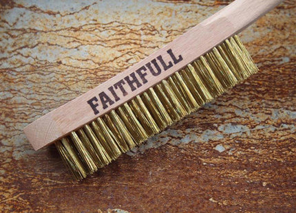 Faithfull Brass Scratch Brush, Four Row