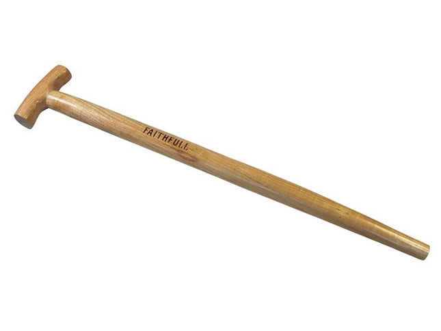 Faithfull Fsc Ash T Handle Bent Taper 28In - FAIATBTFSC - Ideal for Spades and Shovels
