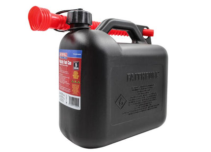 Faithfull Plastic Fuel Can Black 5 litre