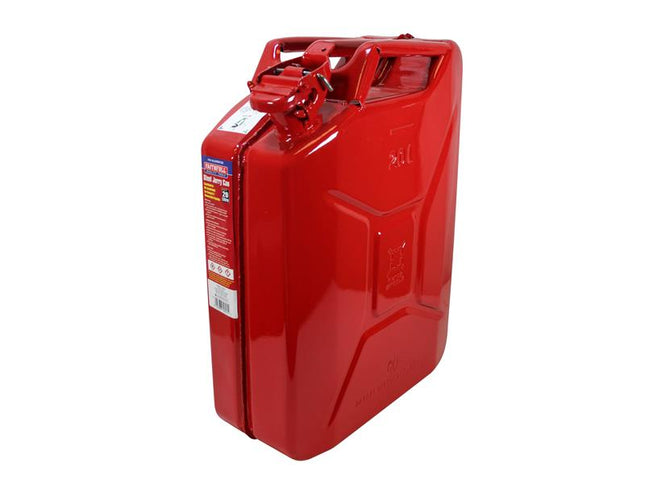 Faithfull Red Steel Jerry Can 20 litre FAIAUJERR20R