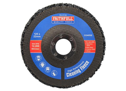 Faithfull Cleaning Fleece Disc Coarse 125 x 22mm FAICF125