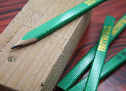 Faithfull Fsc Carpenter's Pencils - Green / Hard (Pack 10)