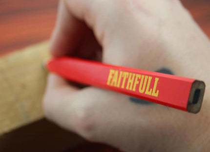Faithfull Fsc Carpenter's Pencils - Red / Medium (Pack 10)