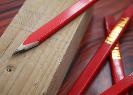 Faithfull Fsc Carpenter's Pencils - Red / Medium (Pack 10)