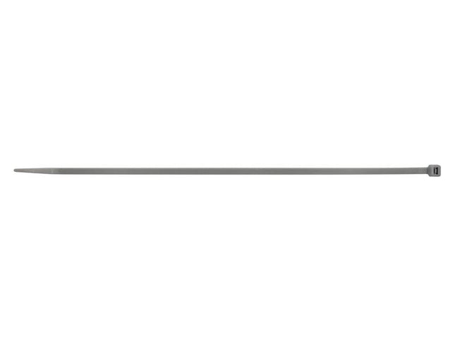 Faithfull Cable Ties Grey 4.8 x 300mm - Durable Nylon Ties for Home and Garden