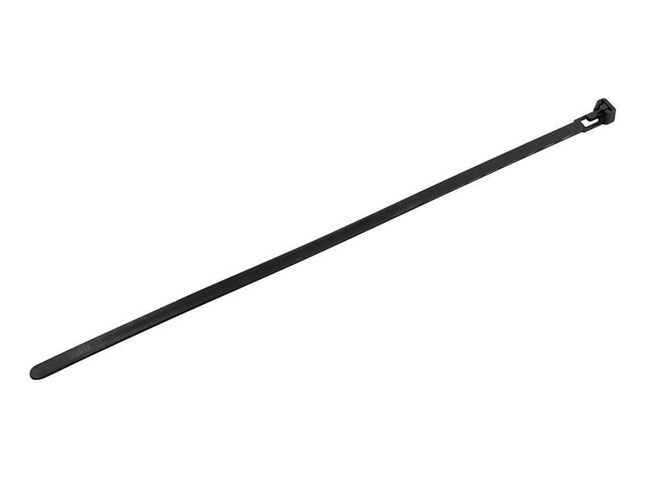Faithfull Reusable Cable Tie Black 7.6 x 300mm - Pack of 50 for Organising