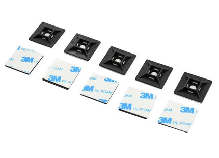 Faithfull Cable Tie Mount Pad 28 x 28mm Black - FAICTMP28 - Secure Your Cables Easily
