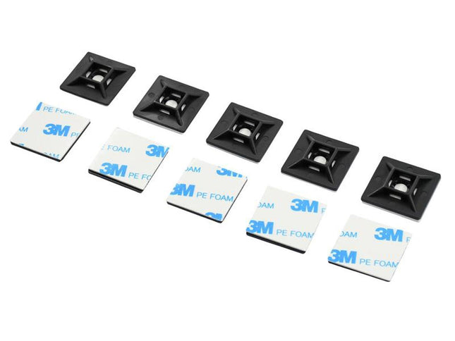 Faithfull Cable Tie Mount Pad 28 x 28mm Black - FAICTMP28 - Secure Your Cables Easily