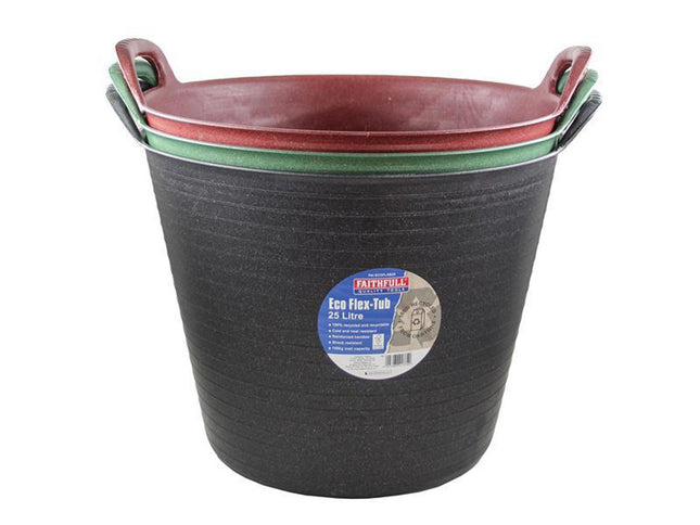 Faithfull Eco Flex Tub 25 Litre Triple Pack