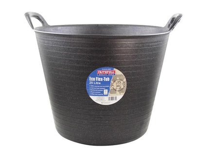 Faithfull Eco Flex Tub 25 Litre - Recycled Black
