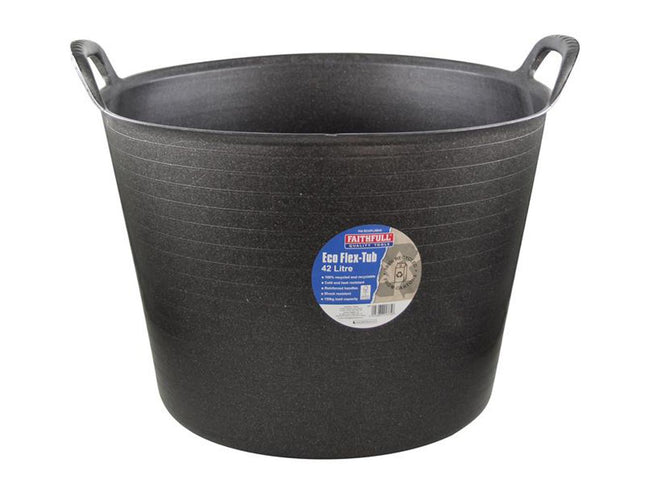 Faithfull Eco Flex Tub 42 Litre - Recycled Black