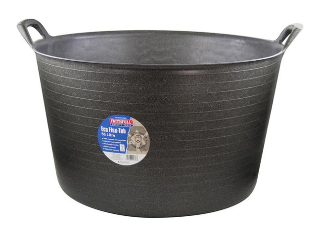 Faithfull Eco Flex Tub 56 Litre - Recycled Black