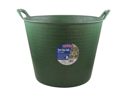 Faithfull Eco Flex Tub 25 Litre - Recycled Green