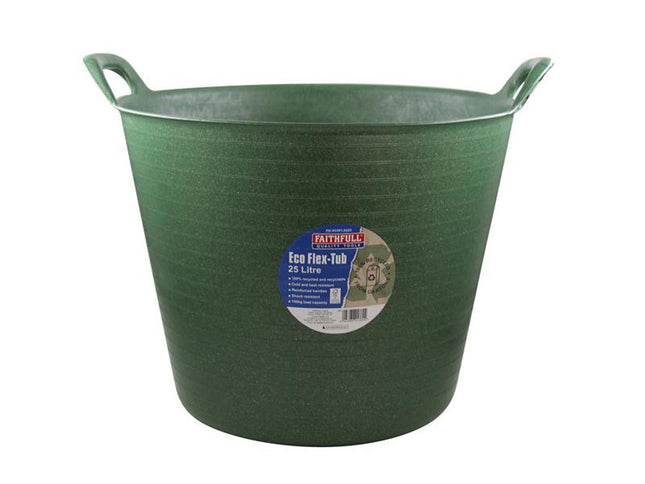 Faithfull Eco Flex Tub 25 Litre - Recycled Green