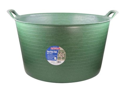 Faithfull Eco Flex Tub 56 Litre - Recycled Green