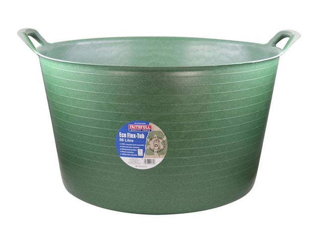 Faithfull Eco Flex Tub 56 Litre - Recycled Green