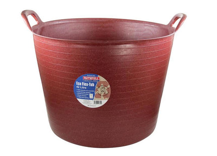 Faithfull Eco Flex Tub 42 Litre - Recycled Red