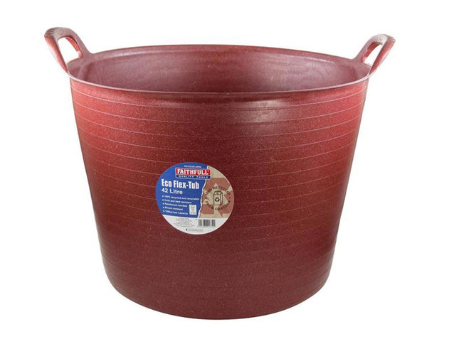 Faithfull Eco Flex Tub 42 Litre - Recycled Red