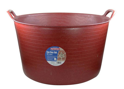 Faithfull Eco Flex Tub 56 Litre - Recycled Red