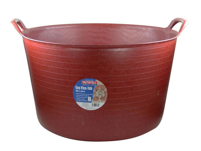 Faithfull Eco Flex Tub 56 Litre - Recycled Red