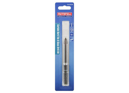 Faithfull Carbide Hard Tile & Glass Drill Bit 8Mm