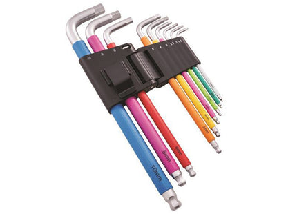 Faithfull Metric Multicoloured Hex Key Set, 9 Piece